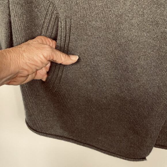 360 Cashmere Sweater Size XS Cocoa Brown Jordana Cowl Neck Wrap Lagenlook Boho - Picture 5 of 11